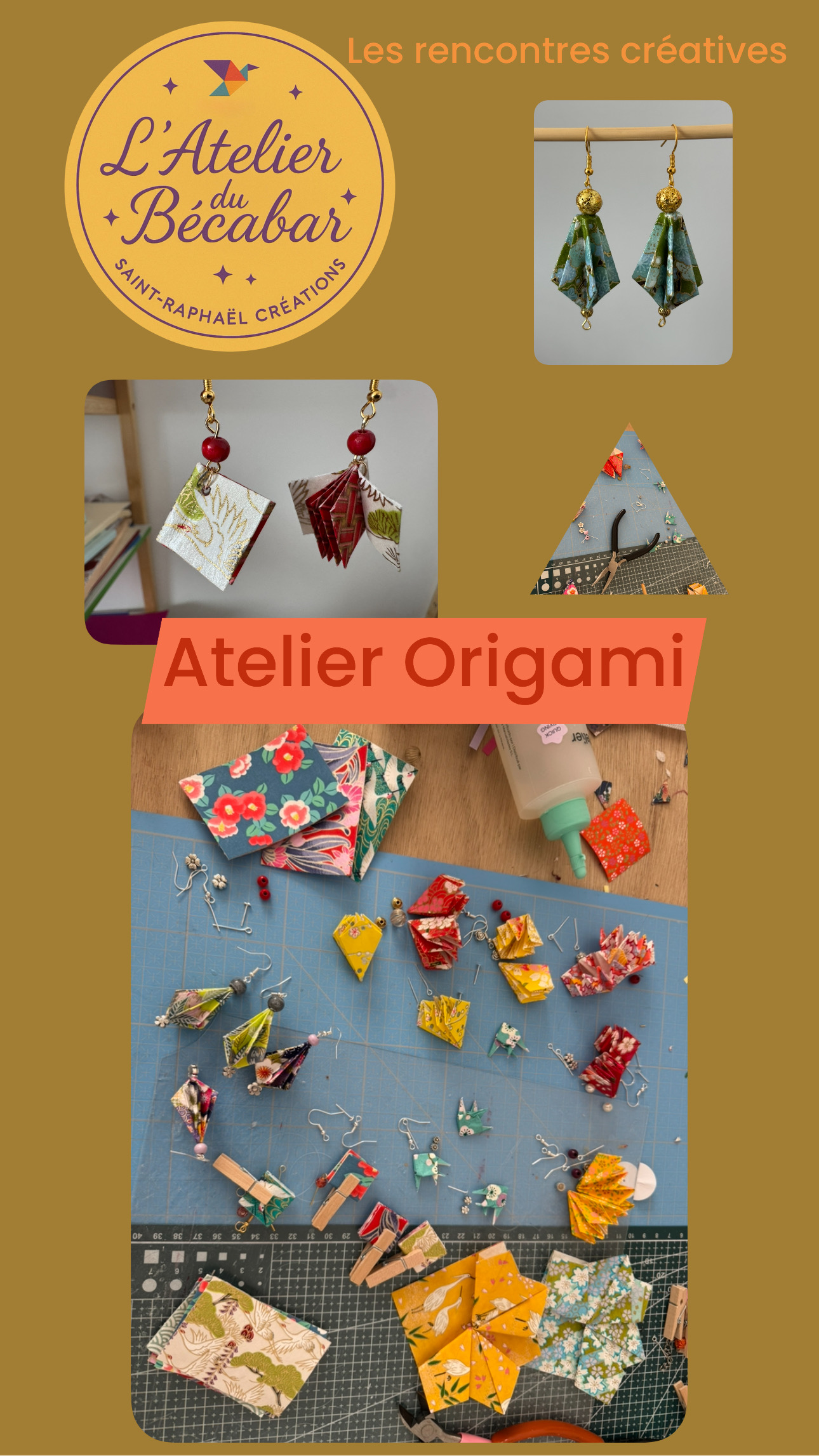 Atelier créatif – ORIGAMI – Jeudi 30 Octobre de 16h à 18h