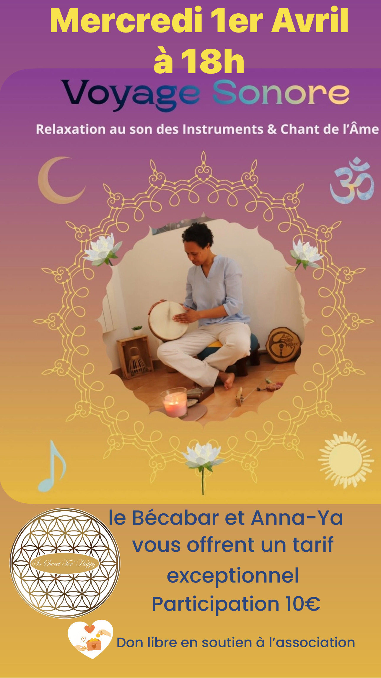 Voyage Sonore – Mercredi 1er Avril à 18h – Tu viens ? Envoie « découvrir » par sms à Anna-Ya 06 64 71 83 71