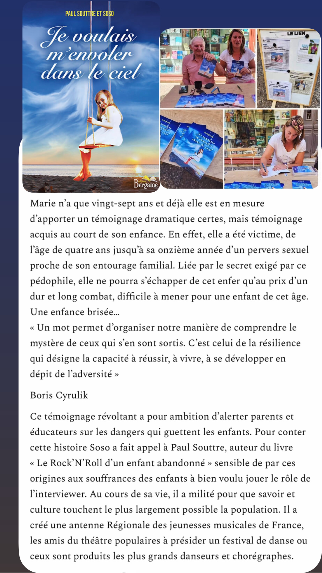 Libérons la Parole autour de L&rsquo;Inceste – Samedi 2 Mai de 10h à midi – 📞 06 09 33 48 68