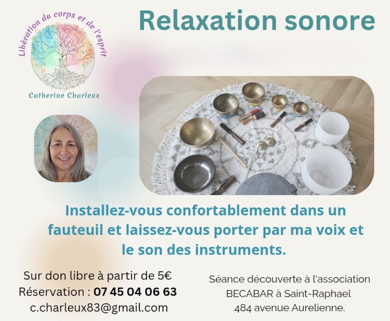 Relaxation Sonore avec Catherine – Lundi 15 Juin à 14h30