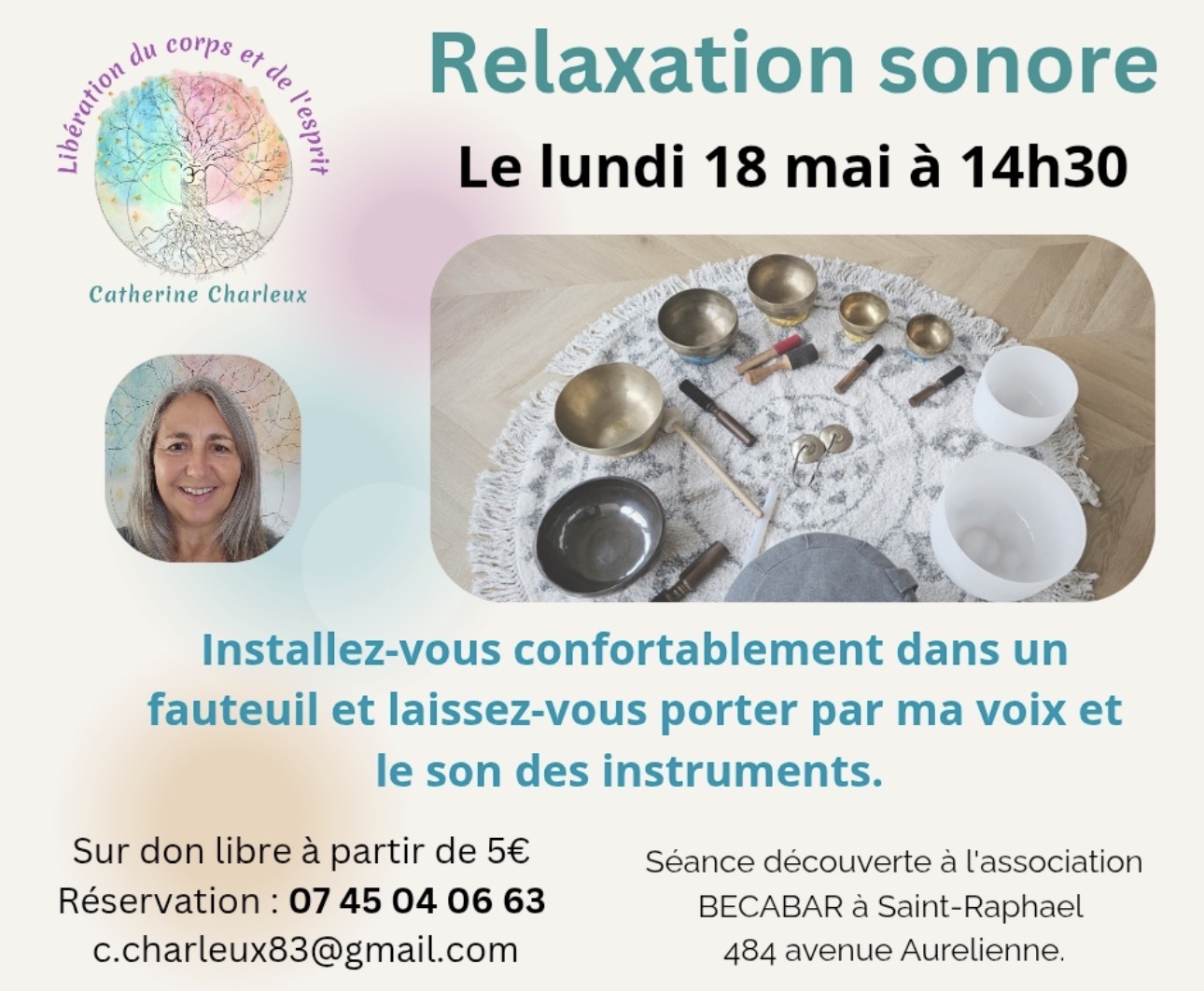 Relaxation Sonore avec Catherine – Lundi 18 Mai à 14h30