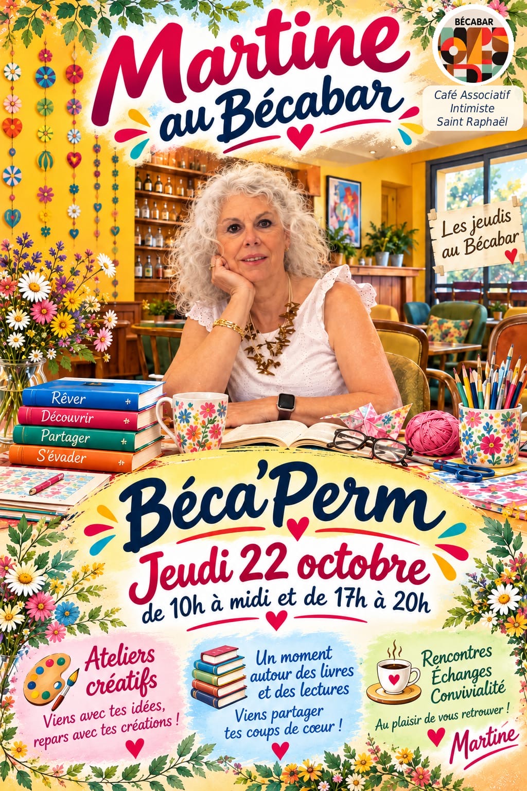 🌸✨ JEUDI 22 OCTOBRE – BÉCA&rsquo;PERM AVEC MARTINE ! ✨🌸